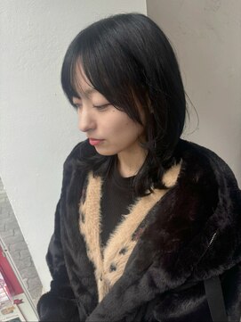 ウィル 京橋店(WiLL) ☆韓国ヘア☆ブルーブラック＋韓国ウルフハッシュカット