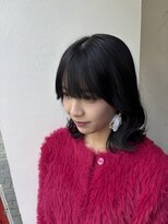 リアンドコー(Re&co) ☆yoshiya☆韓国ヘア☆韓国顔まわりカット＋暗髪グレージュ