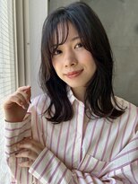 ロア ヘアーコーディネート 四条烏丸店(LoRE hair coordinate)&nbsp;ナチュラルボブ前髪ありイメチェン30代40代ミディアムレイヤー