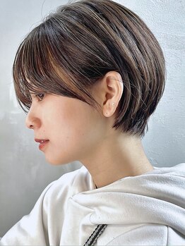 メイカ(MEIKA)の写真/＜スタイル長持ち★デザインカット+ショートスパ ¥5500＞こだわりに応える個性輝くMEIKAのショートカット◎