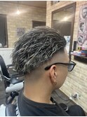 ホワイトメッシュ×ツイストスパイラル×フェード