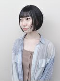 ＊ミニボブ切りっぱなしボブ耳かけボブ大人顎ラインボブ小顔ボブ
