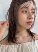 顔まわりレイヤー/ベージュヘア/レイヤーカット