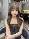韓国レイヤーカット/くびれ巻き/前髪顔周り/セミディ[門前仲町]