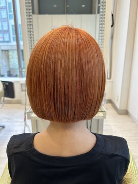 ビス ヘア アンド ビューティー 西新井店(Vis Hair&Beauty) 透明感カラーダブルカラーブリーチオレンジベージュ