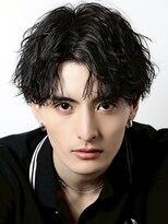 ルーシー 渋谷(LUCEY)&nbsp;センターパートフェザーパーマシャドウパーマメンズパーマ