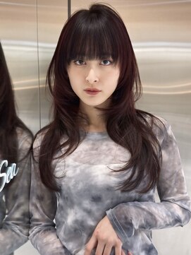 シー バイ ロンド 新宿(Sea by Lond) ココアベージュ×レイヤー[小顔/黒髪/オリーブグレー]