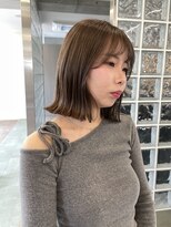 サンクプロジェクト(cinq PROJECT) 韓国ヘアー顔周りレイヤーミルクティーベージュグレージュカラー