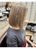 ミルクティーベージュダブルカラーインナーカラーケアブリーチ