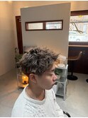 テーパーフェード+スパイキーショート