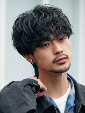 フィフス 大分(fifth) 大分シャドウパーマメンズカットラウンドマッシュツーブロック