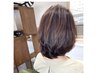 カット+ポイントパーマ￥6300 、【トップのボリューム、前髪に】