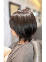 ヘアメイク ジール 羽黒店&nbsp;くせ毛もまとまる◎表面ストレート×くびれボブ