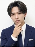 爽やかセンターパートビジカジゆるめパーマニュアンスパーマ