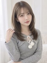 ユーフォリア エヌ 池袋サンシャイン通り店(Euphoria +n)&nbsp;セミロングレイヤーくびれ外ハネアッシュブラウン