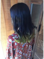 ヌーク(NUUK)&nbsp;☆ＮＵＵＫお客様スタイル☆ネオンイエローの裾カラー