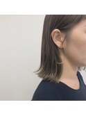 マロンベージュ×ナチュラルボブ