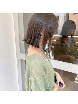 ミント(mint) 外ハネボブ/切りっぱなしボブ/ボブ/オリーブグレージュ
