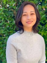 ベレッタ 楠葉店(veretta.)&nbsp;パーマ くびれスタイル/センターパート/透明感カラー/トレンド