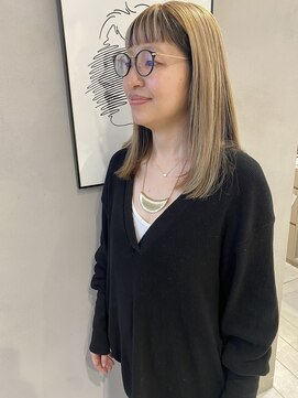 フェンヘアーアイス 中目黒(Fen.hair ici) 大人可愛いふんわりカールミストバング外国人風カラーブリーチ