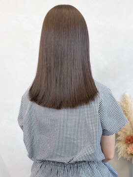 ミュラ(mulah) 艶髪ストレートヘア＊地毛風カラーブリーチなしベージュブラウン