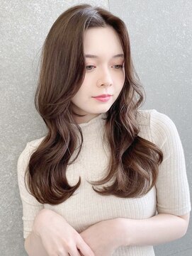 ロンド リリー 銀座(Lond Lily) ロング/顔周りレイヤーカット/韓国/グレージュ/前髪[銀座]