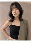 顔まわりレイヤー大人ミディアム