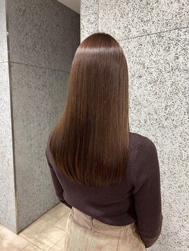 アールヘアーデザイン 藤が丘(r hair design) サラツヤロングベージュカラーブリーチしない透明感カラー