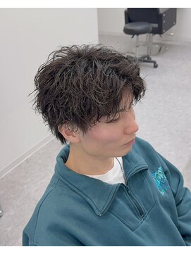 ブライト(BRIGHT) センターパート無造作パーマ静岡メンズ