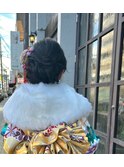 編み込みアレンジ