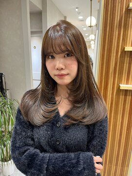 クラッチムク 博多口(CLUTCH muk.) ざくざくレイヤーカット / オリーブベージュ