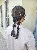 ツイン編みおろしアレンジ◎