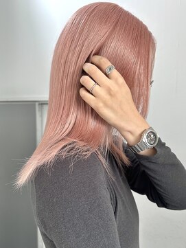 カシェル トウキョウ(Cashel Tokyo) コーラルピンク/ブリーチカラー/ブリーチ2回~