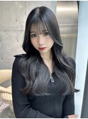 レイヤーカット小顔に見せるヘア/韓国ヘア/髪質改善/福岡/博多