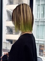 ギークス(GEEKS) 【GEEKS渋谷】ライム/アンブレラカラー/レイヤーボブ/ウルフボブ