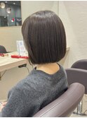 加藤【高円寺】丸みボブ/フェイスレイヤー/オリーブベージュ