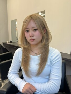 ミニョン(Mi9non) 【小顔ヘア】ハッシュブリーチカラー