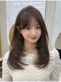 上品な韓国風レイヤーカット×結べる顔まわり