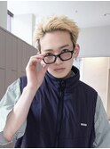 ベリーショート ブロンドヘア メンズブリーチ スパイキーショー