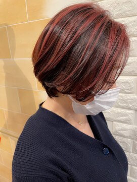 オーティティ(O-TETE) O-tete ピンク系ベースハイライトバレイヤージュミックスカラー