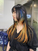 ロングレイヤーと反対色デザインインナー