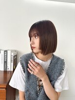 ラフィス ヘアー リノ 三宮店(La fith hair lino) 【La fith】ぱつっとボブ×ニュアンスカラー