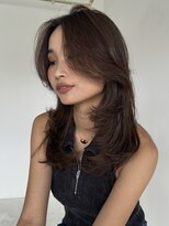 エヌ トーキョー(enu TOKYO) レイヤーカット　ハイライト　グレージュ