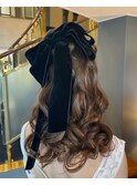 ハーフアップ