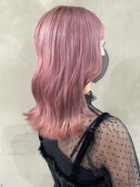 ダブルカラーピンクベージュケアブリーチハイトーン髪質改善