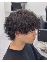 ブライト(BRIGHT)&nbsp;マッシュウルフ波巻きスパイラルパーマ静岡メンズ