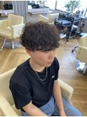 メンズパーマ波巻きスパイラル