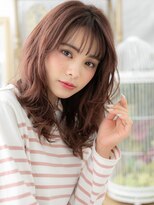 カバーヘア ブリス 志木南口駅前店(COVER HAIR bliss)&nbsp;チェリーピンク韓国風顔周りレイヤーロングc6志木20代30代40代