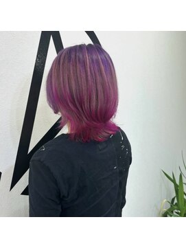 アルケム 学芸大学(AlChem) 【Hana指名】ブランクを作ったピンク×紫［学芸大学前］