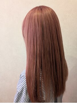 イリエ 川口(irier) ブリーチ2回透明感ペールピンクロング